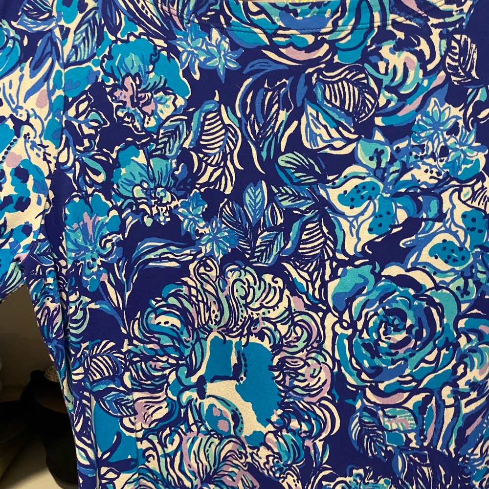 Lilly Pulitzer Sophie dress upf 50 purple cat call print sz large